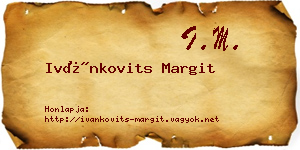 Ivánkovits Margit névjegykártya